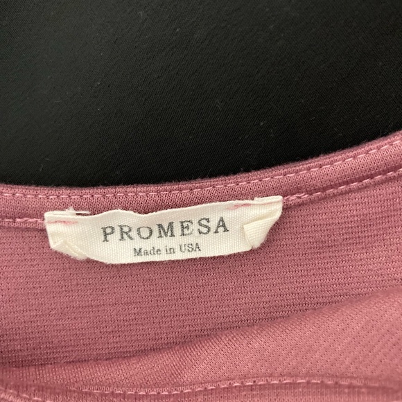 Modest Comfy Dusty Pink Fit and Flare Midi Dress Small - Picture 4 of 4